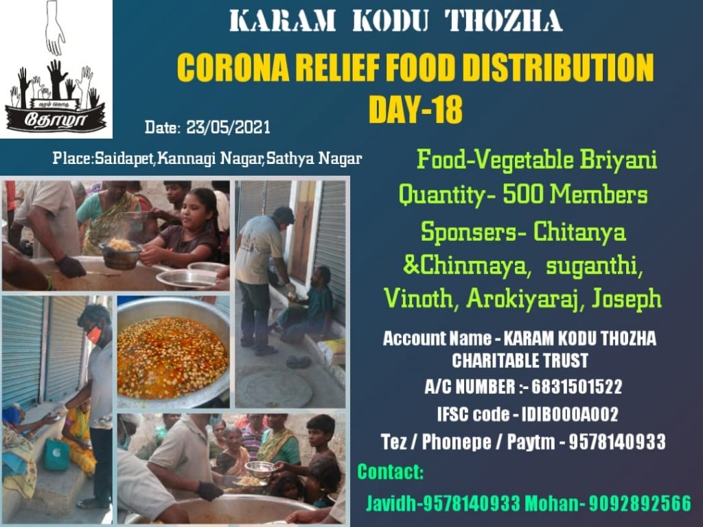 Covid Relief Food donation